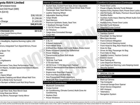 Used 2025 Toyota RAV4 Limited w/ Weather Package FWD image 38
