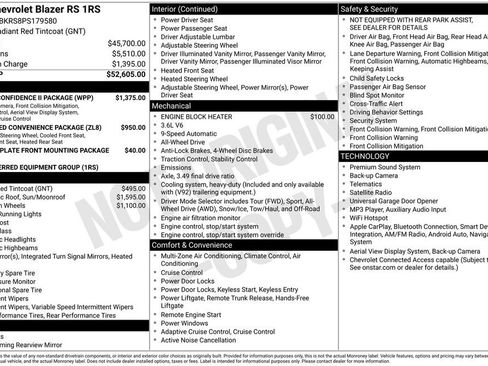 Used 2023 Chevrolet Blazer RS w/ Driver Confidence II Package AWD/4WD image 2