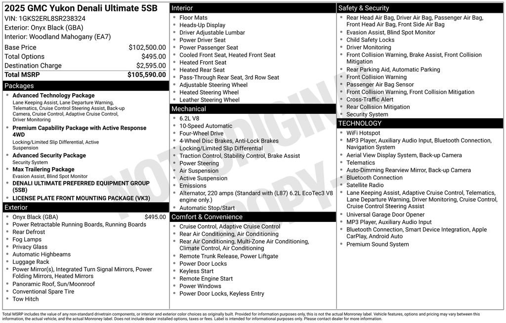 Certified 2025 GMC Yukon Denali Ultimate AWD/4WD image 5