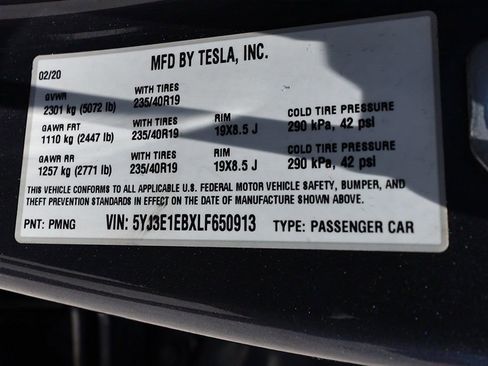 Used 2020 Tesla Model 3 Long Range AWD/4WD image 43