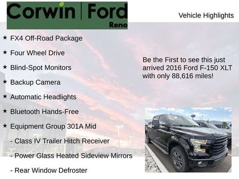 Used 2016 Ford F150 XLT w/ Equipment Group 301A Mid AWD/4WD image 4