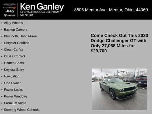 Certified 2023 Dodge Challenger GT w/ Blacktop Package image 5