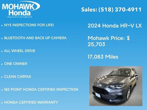Certified 2024 Honda HR-V LX image 8