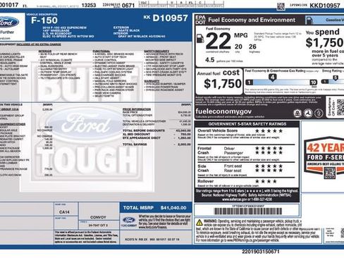 Used 2019 Ford F150 XL w/ Equipment Group 101A Mid RWD image 2