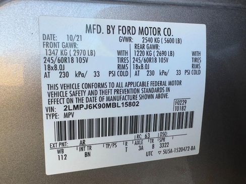 Used 2021 Lincoln Nautilus Reserve w/ Cargo Utility Package image 26