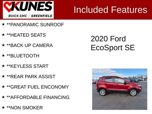 Used 2020 Ford EcoSport SE image 2