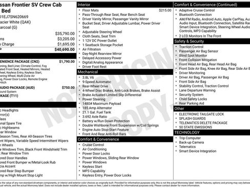 Certified 2025 Nissan Frontier SV w/ SV Convenience Package RWD image 33