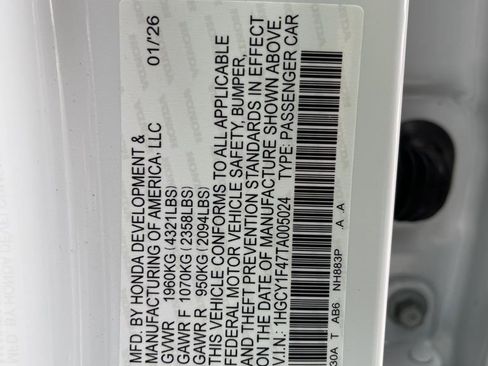 New 2026 Honda Accord SE image 5