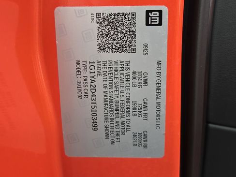 Used 2026 Chevrolet Corvette Stingray Coupe w/ Battery Protection Package RWD image 36
