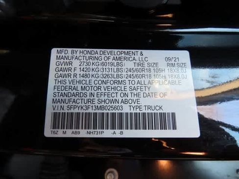 Certified 2021 Honda Ridgeline Sport image 27