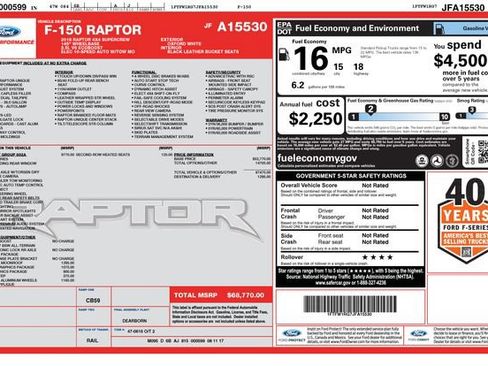 Used 2018 Ford F150 Raptor w/ Equipment Group 802A Luxury AWD/4WD image 7