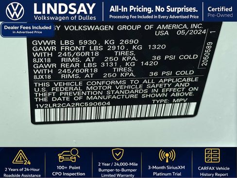 Used 2024 Volkswagen Atlas SE AWD/4WD image 29