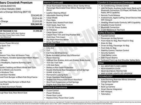 Used 2020 Subaru Crosstrek 2.0i Premium w/ Moonroof Package 2 image 6