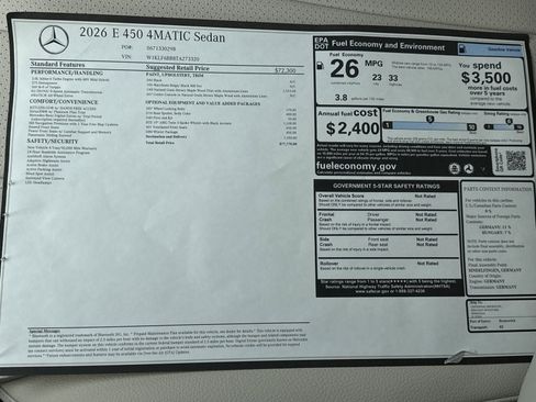 New 2026 Mercedes-Benz E 450 4MATIC Sedan image 34
