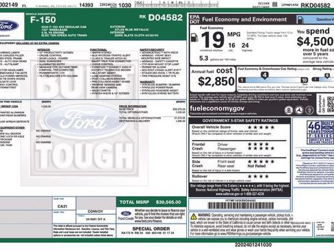Used 2024 Ford F150 XL w/ Equipment Group 103A High RWD image 9