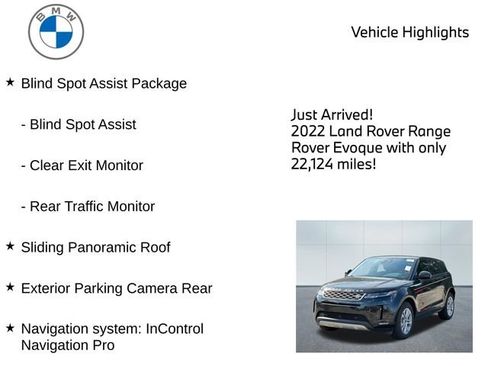 Used 2022 Land Rover Range Rover Evoque S AWD/4WD image 8