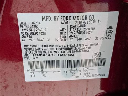 Used 2014 Ford Edge Limited w/ Equipment Group 302A FWD image 20