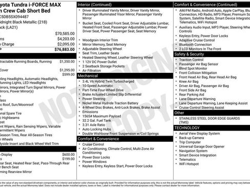 New 2025 Toyota Tundra Platinum AWD/4WD image 7