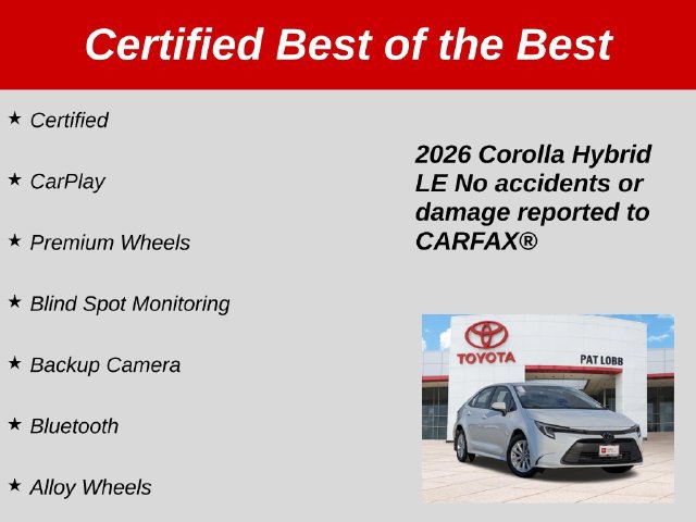Certified 2026 Toyota Corolla LE w/ LE Premium Package FWD image 37