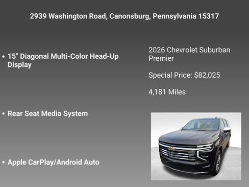 Used 2026 Chevrolet Suburban Premier AWD/4WD image 9