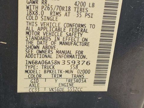 Used 2008 Nissan Titan SE RWD image 12