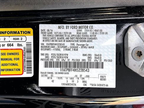 Used 2017 Ford Mustang GT Premium w/ Equipment Group 401A RWD image 19