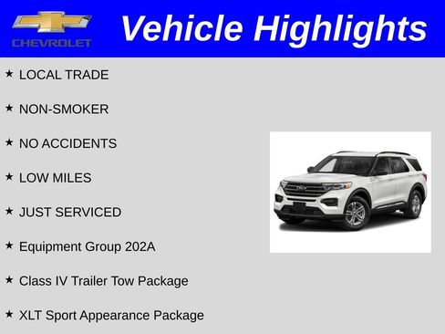 Used 2022 Ford Explorer XLT w/ Equipment Group 202A image 2
