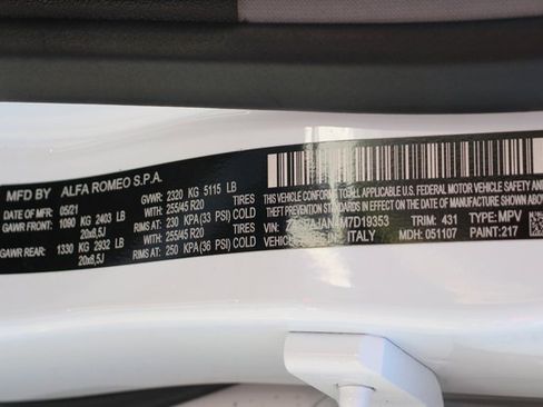 Used 2021 Alfa Romeo Stelvio Sprint w/ Nero Edizione image 52