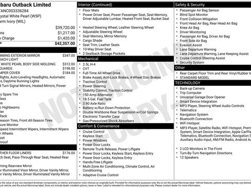Certified 2025 Subaru Outback Limited AWD/4WD image 17