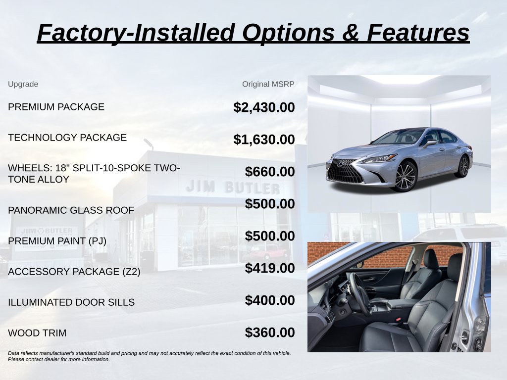 Used 2025 Lexus ES 350 w/ Premium Package FWD image 2