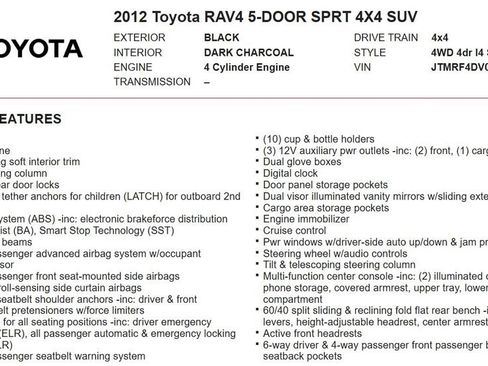 Used 2012 Toyota RAV4 Sport image 18