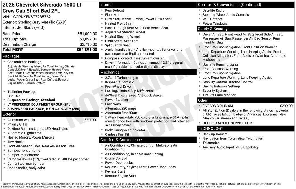 Used 2026 Chevrolet Silverado 1500 LT AWD/4WD image 30