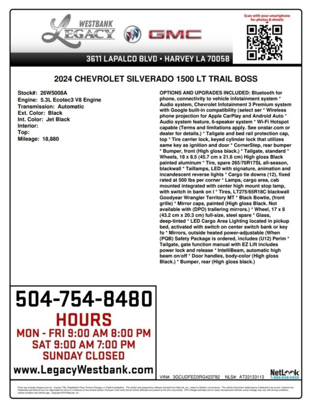 Used 2024 Chevrolet Silverado 1500 LT Trail Boss AWD/4WD image 29