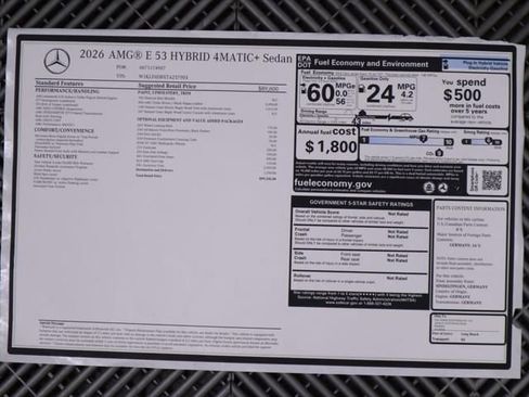 New 2026 Mercedes-Benz E 53 AMG e 4MATIC Sedan image 9