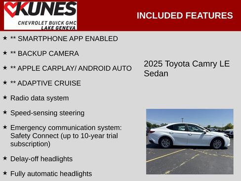 Used 2025 Toyota Camry LE FWD image 2