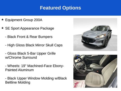 Used 2022 Ford Escape SE w/ SE Sport Appearance Package image 3