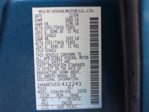 Used 2005 Nissan Frontier NISMO w/ (J01) Sunroof Pkg RWD image 14