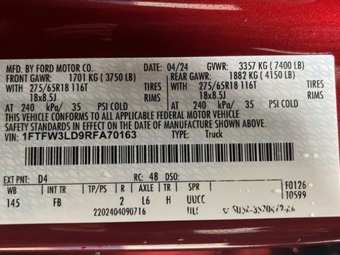 Used 2024 Ford F150 XLT w/ Equipment Group 302A MID AWD/4WD image 25