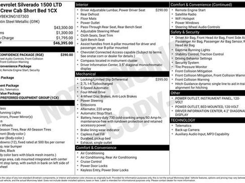 Used 2022 Chevrolet Silverado 1500 Custom w/ Safety Confidence Package image 3