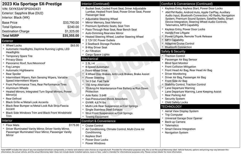 Certified 2023 Kia Sportage SX FWD image 6