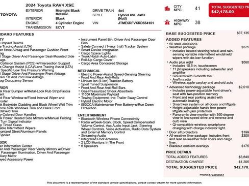 Used 2024 Toyota RAV4 XSE w/ Advanced Technology Package AWD/4WD image 3