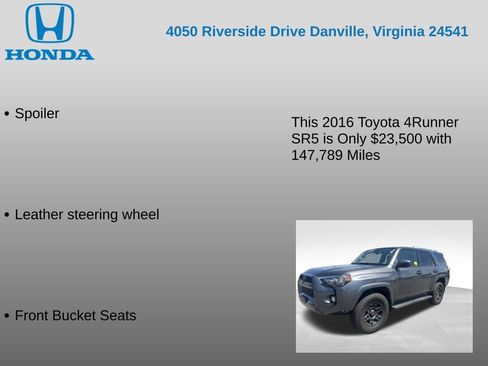 Used 2016 Toyota 4Runner SR5 AWD/4WD image 12