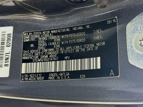 Used 2016 Toyota Sequoia Limited w/ Safety & Convenience Package image 19