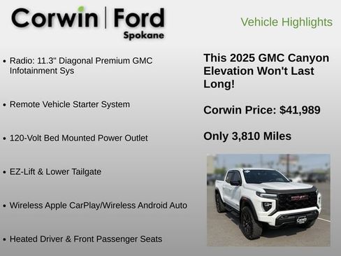 Used 2025 GMC Canyon Elevation w/ Convenience Package AWD/4WD image 6