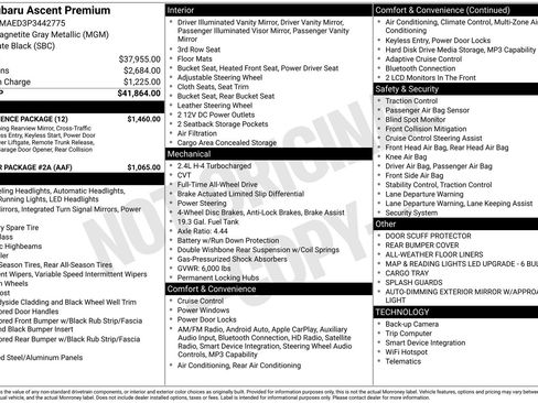 Certified 2023 Subaru Ascent Premium w/ Convenience Package image 34