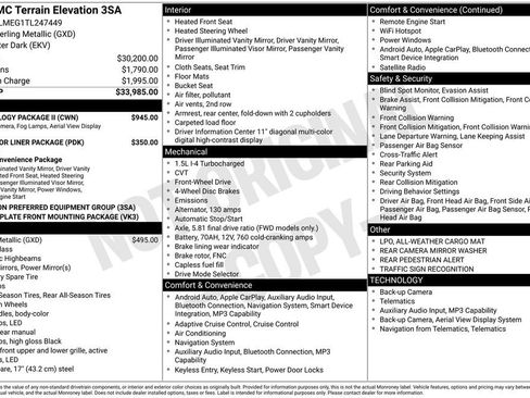 Used 2026 GMC Terrain Elevation w/ Technology Package II FWD image 1