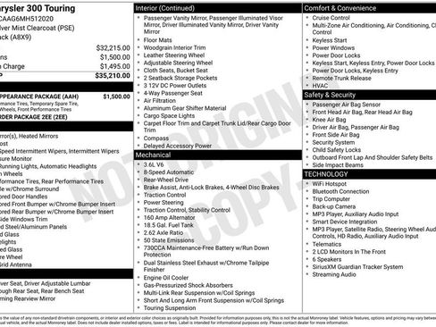 Used 2021 Chrysler 300 Touring w/ Sport Appearance Package RWD image 5
