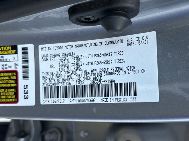 Used 2021 Toyota Tacoma TRD Sport AWD/4WD image 34