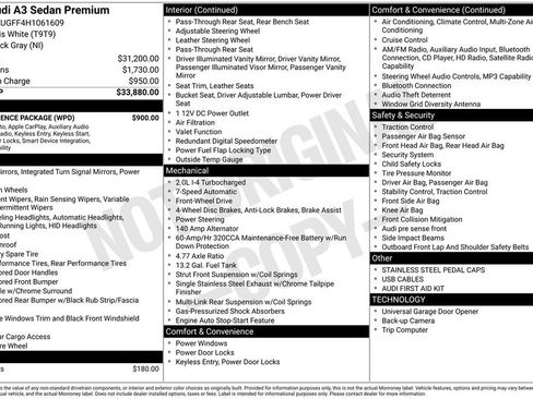 Used 2017 Audi A3 2.0T Premium w/ Convenience Package image 19