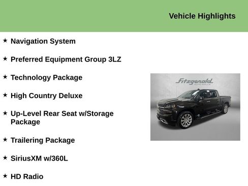 Used 2020 Chevrolet Silverado 1500 High Country w/ Technology Package image 9